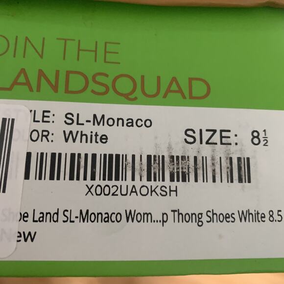 NWT SHOE LAND SL-MONACO WOMEN'S WHITE OPEN-TOE GLADIATOR ZIP BACK SANDALS 8.5 - Picture 10 of 11